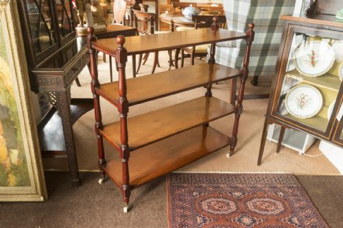 EARLY 19TH CENTURY MAHOGANY FOUR TIER DUMB WAITER - ADDITIONAL PHOTO 2
