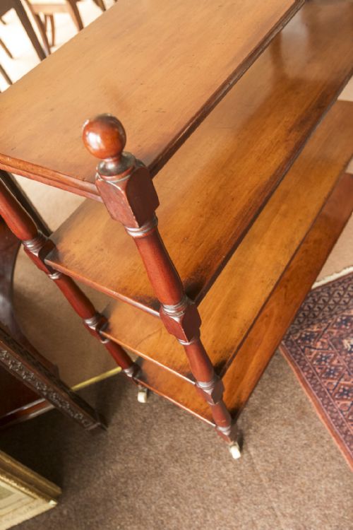 EARLY 19TH CENTURY MAHOGANY FOUR TIER DUMB WAITER - ADDITIONAL PHOTO 3