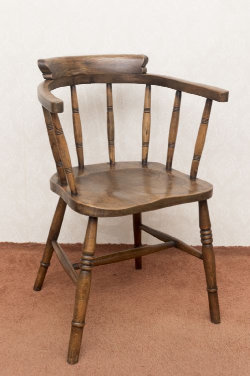 19th century ash smokers bow chair - CATEGORY: ANTIQUE CHAIRS - DATED 19TH CENTURY