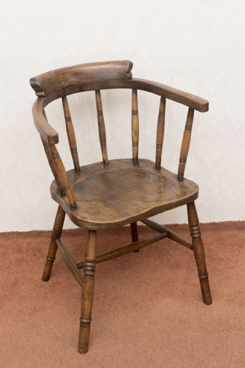 19TH CENTURY ASH SMOKERS BOW CHAIR - ADDITIONAL PHOTO 1