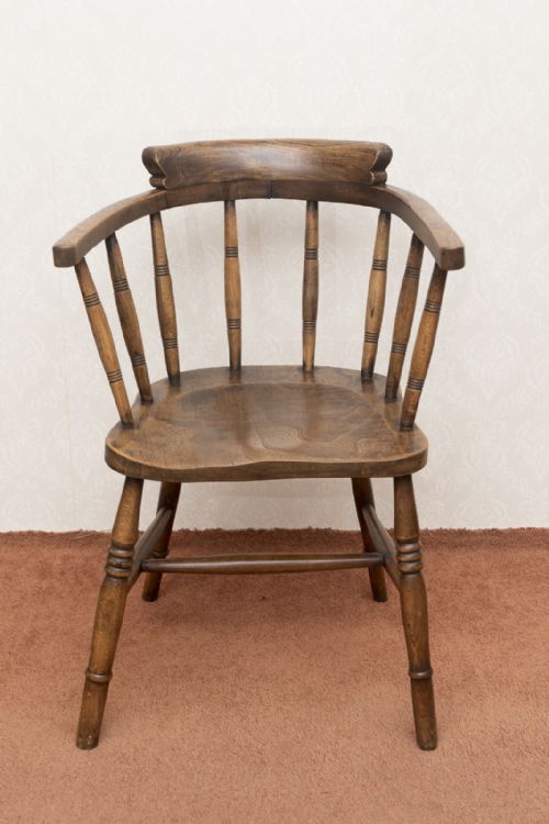 19TH CENTURY ASH SMOKERS BOW CHAIR - ADDITIONAL PHOTO 2