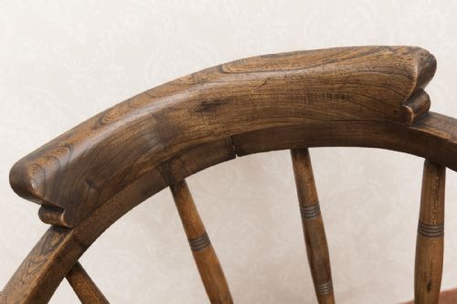 19TH CENTURY ASH SMOKERS BOW CHAIR - ADDITIONAL PHOTO 3