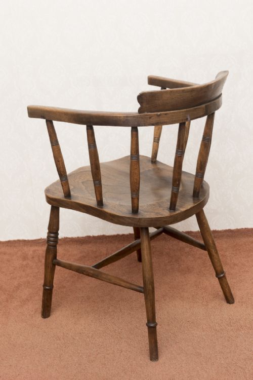 19TH CENTURY ASH SMOKERS BOW CHAIR - ADDITIONAL PHOTO 6