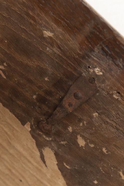 GOOD EARLY 18TH CENTURY PLANK COFFER IN ENGLISH OAK - ADDITIONAL PHOTO 9