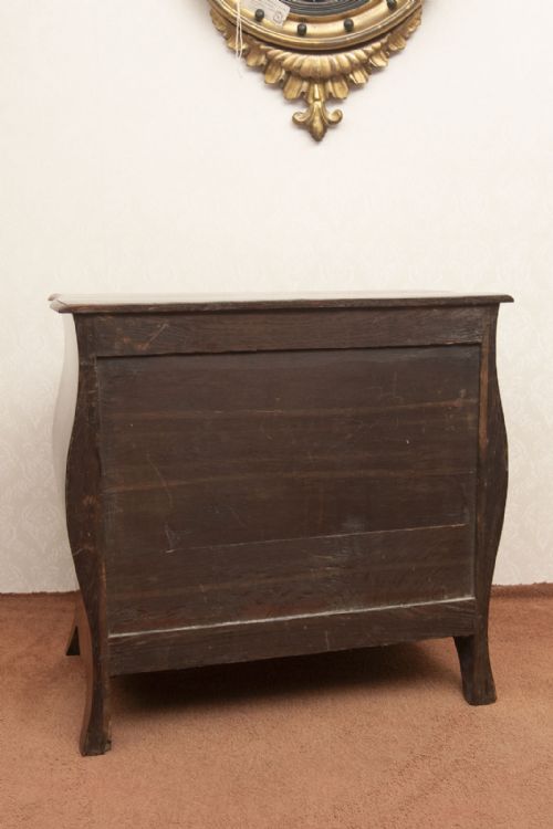 RARE 18TH CENTURY DUTCH BOMBE FOUR DRAWER CHEST - ADDITIONAL PHOTO 12