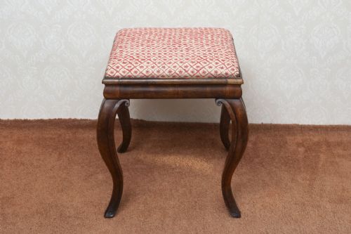 good victorian solid rosewood foot stool - CATEGORY: ANTIQUE STOOLS - DATED VICTORIAN