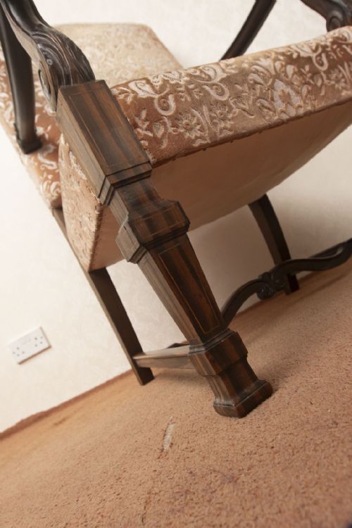 ANTIQUE PADOUK WOOD ARMCHAIR - ADDITIONAL PHOTO 1