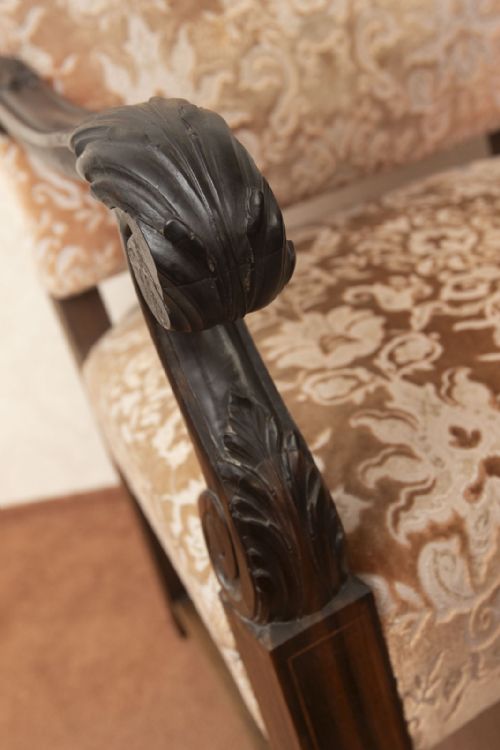 ANTIQUE PADOUK WOOD ARMCHAIR - ADDITIONAL PHOTO 3