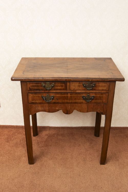 GEORGE III WALNUT LOW BOY WITH THREE DAWERS - ADDITIONAL PHOTO 7