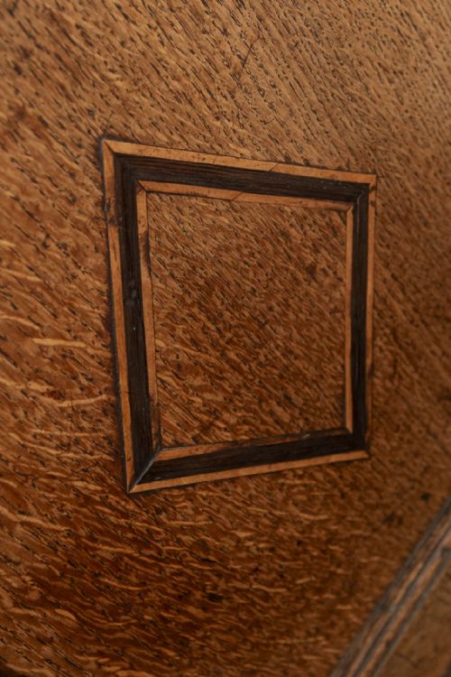 OAK COFFER OR MULE CHEST WITH INLAID PANELS - ADDITIONAL PHOTO 6