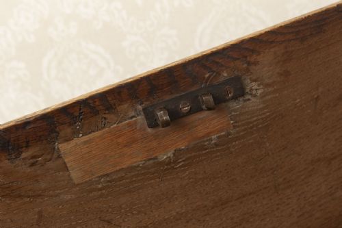 OAK COFFER OR MULE CHEST WITH INLAID PANELS - ADDITIONAL PHOTO 8