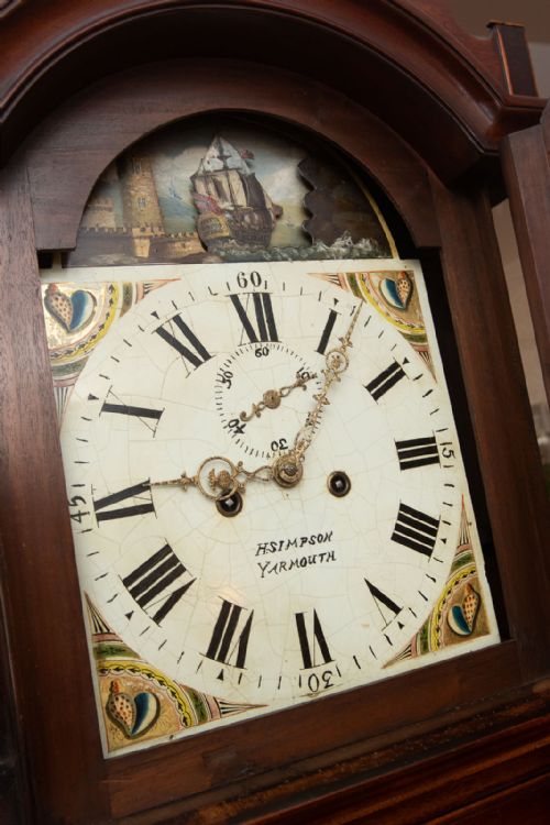 GEORGE IV LONGCASE CLOCK WITH MOVEMENT BY SIMPSON YARMOUTH - ADDITIONAL PHOTO 1