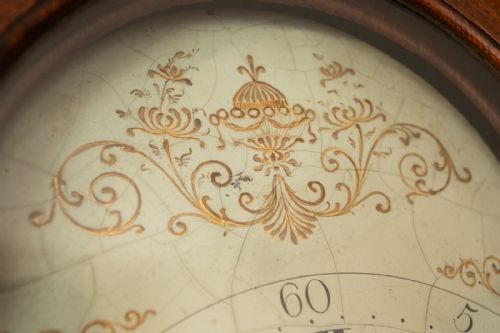LONGCASE CLOCK WITH ENAMEL FACE BY JN WRIGHT LINTON - ADDITIONAL PHOTO 4