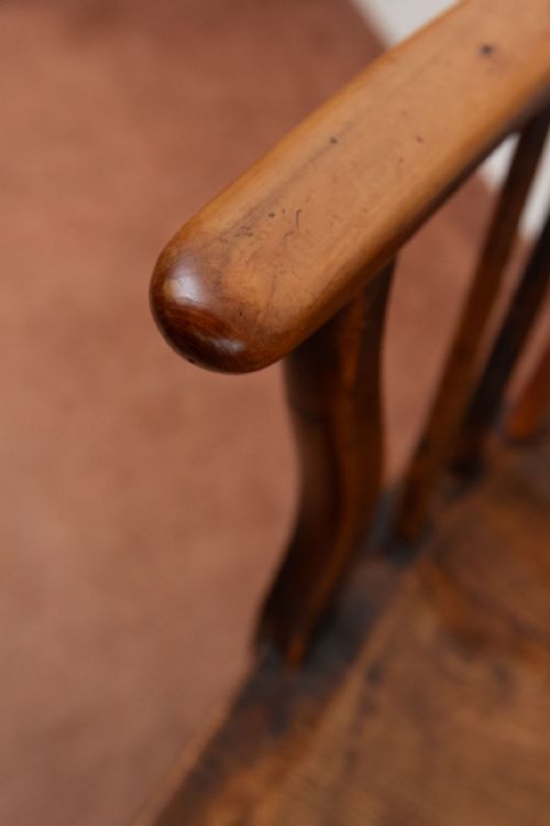 GOOD LOW BACK WINDSOR CHAIR IN YEW WOOD - ADDITIONAL PHOTO 5