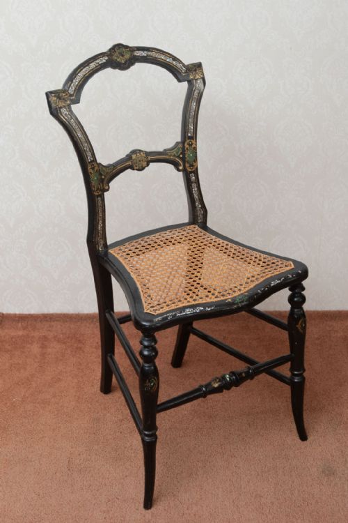 pretty victorian cane seated bedroom chair - CATEGORY: ANTIQUE CHAIRS - DATED 19TH CENTURY