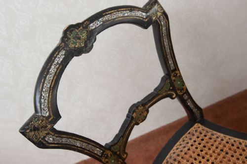 PRETTY VICTORIAN CANE SEATED BEDROOM CHAIR - ADDITIONAL PHOTO 3