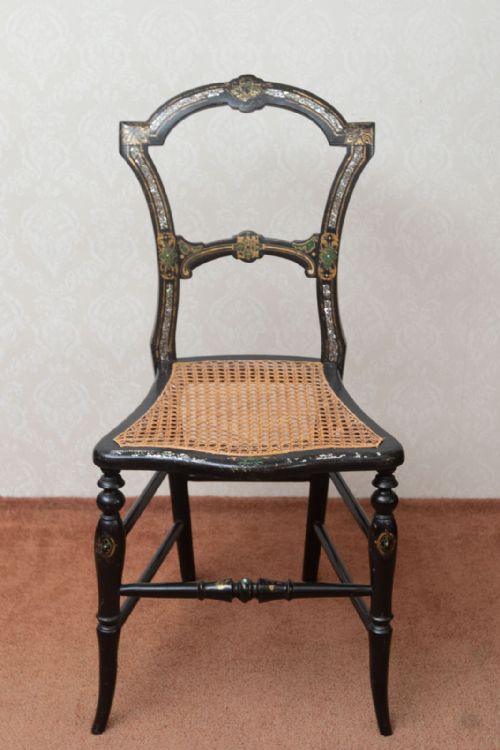 PRETTY VICTORIAN CANE SEATED BEDROOM CHAIR - ADDITIONAL PHOTO 6