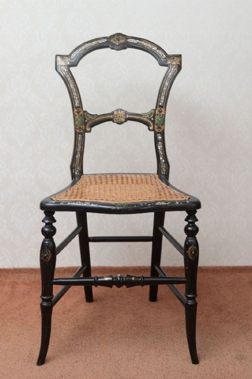 PRETTY VICTORIAN CANE SEATED BEDROOM CHAIR - ADDITIONAL PHOTO 7