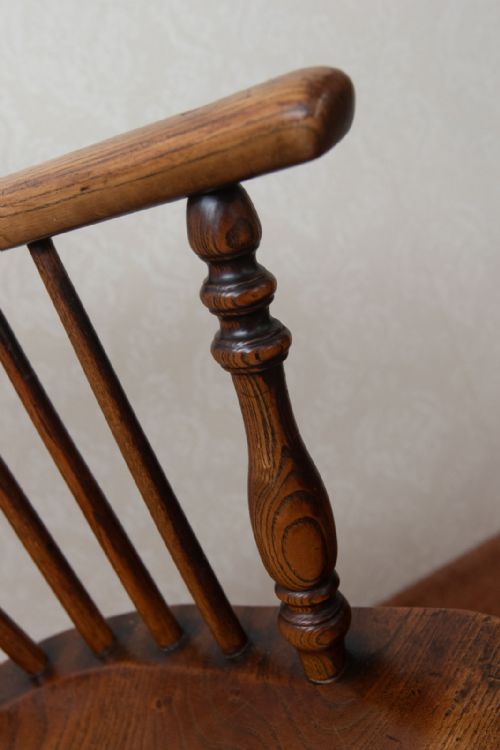A VERY GOOD LOW BACK STYLE WINDSOR CHAIR IN YEW - ADDITIONAL PHOTO 5