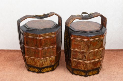 two asian marriage chests in fine original condition - CATEGORY: ANTIQUE MISCELLANEOUS - DATED 19TH CENTURY
