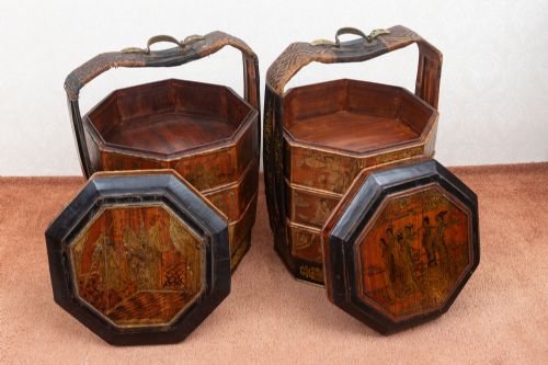 TWO ASIAN MARRIAGE CHESTS IN FINE ORIGINAL CONDITION - ADDITIONAL PHOTO 3