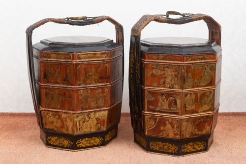TWO ASIAN MARRIAGE CHESTS IN FINE ORIGINAL CONDITION - ADDITIONAL PHOTO 5
