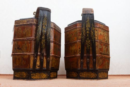 TWO ASIAN MARRIAGE CHESTS IN FINE ORIGINAL CONDITION - ADDITIONAL PHOTO 8