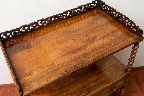 VERY PRETTY VICTORIAN ROSEWOOD SIDE CABINET - ADDITIONAL PHOTO 8