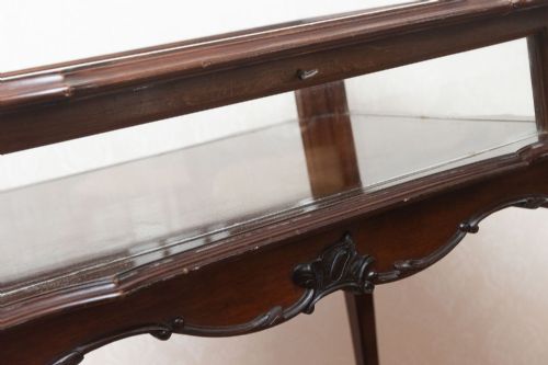 VICTORIAN MAHOGANY GLASS TOPPED DISPLAY CABINET - ADDITIONAL PHOTO 3