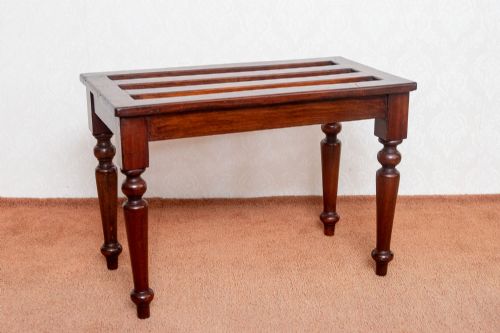 VERY GOOD ANTIQUE HARDWOOD LUGGAGE RACK - ADDITIONAL PHOTO 1