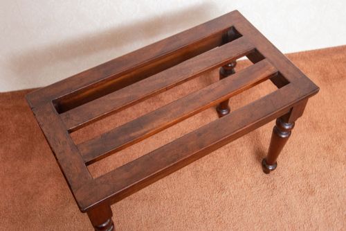 VERY GOOD ANTIQUE HARDWOOD LUGGAGE RACK - ADDITIONAL PHOTO 2