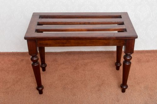 VERY GOOD ANTIQUE HARDWOOD LUGGAGE RACK - ADDITIONAL PHOTO 3