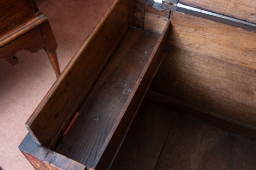 18TH CENTURY MULE CHEST WITH THREE FIELDED PANELS TO THE FRONT - ADDITIONAL PHOTO 6