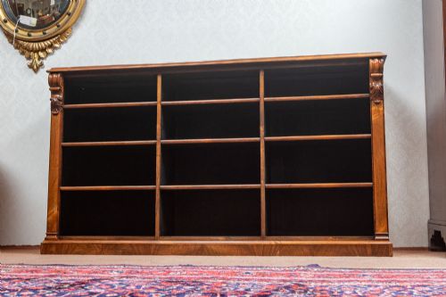 magnificent early victorian open bookcase - CATEGORY: ANTIQUE BOOKCASES - DATED 19TH CENTURY