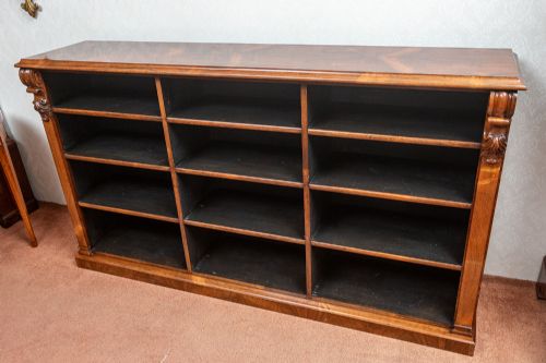 MAGNIFICENT EARLY VICTORIAN OPEN BOOKCASE - ADDITIONAL PHOTO 2