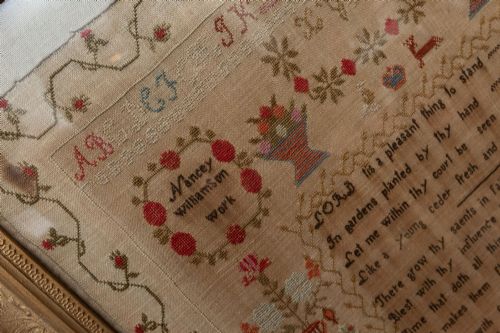EARLY 19TH CENTURY NEEDLEWORK SAMPLER - ADDITIONAL PHOTO 4