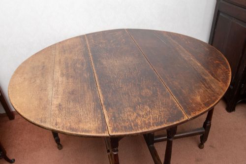 MID 18TH CENTURY GATELEG TABLE IN OAK - ADDITIONAL PHOTO 4