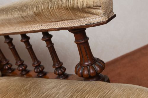 NEAR PAIR OF VICTORIAN FIRESIDE CHAIRS IN UNRESTORED CONDITION - ADDITIONAL PHOTO 8