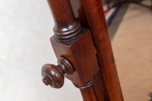 GEORGE III CHEVAL MIRROR IN MAHOGANY - ADDITIONAL PHOTO 1