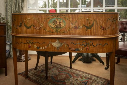 EXTREMELY FINE CARLTON HOUSE WRITING DESK IN SATIN WOOD - ADDITIONAL PHOTO 16