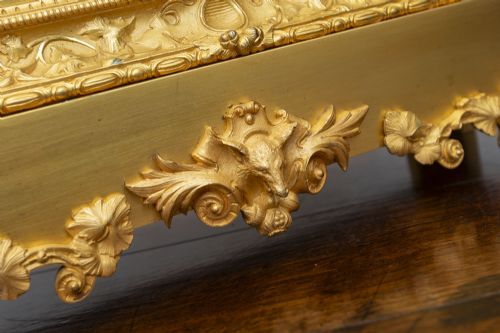 A FRENCH SILK SUSPENSION ORMOLU MANTLE CLOCK - ADDITIONAL PHOTO 2