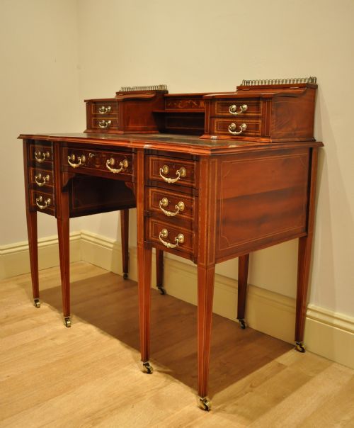 fig 2. A fine Maple and Co Mahogany Marquetry Desk circa 1890.