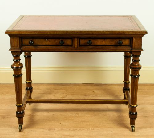 Gillows Walnut Writing Table, Circa 1880
