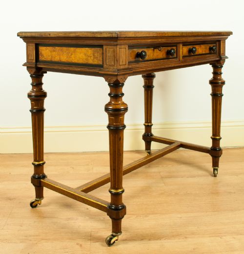 fig 1. Gillows Walnut Writing Table, Circa 1880