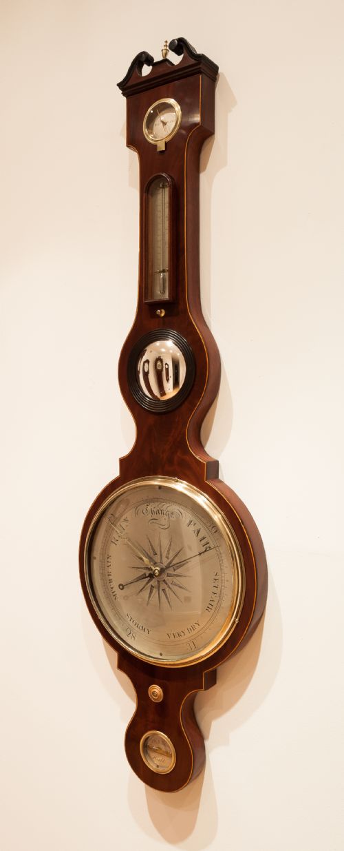 fig 2. Mahogany Wheel Barometer by Luppi & Solcha Of Hull, Circa 1835.