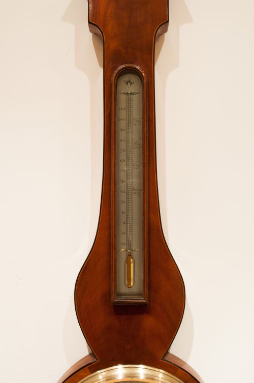 fig 2. Mahogany Wheel Barometer by Gugeri of Boston, Circa 1820.