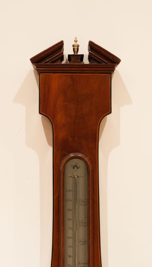 fig 3. Mahogany Wheel Barometer by Gugeri of Boston, Circa 1820.