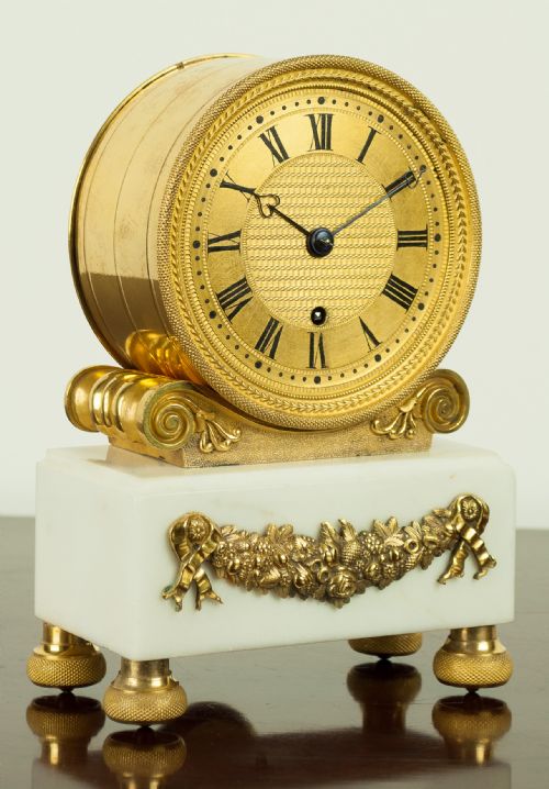 fig 1. Small mantel clock by Yonge, The Strand London.