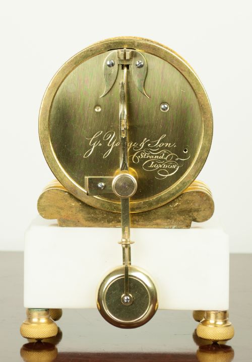fig 2. Small mantel clock by Yonge, The Strand London.