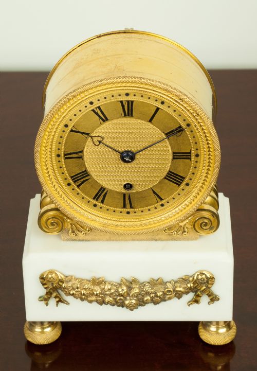 fig 3. Small mantel clock by Yonge, The Strand London.
